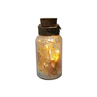 Glass silk printing bottle with string light
