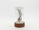 LED glass with resin deco