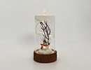 LED glass with resin deco