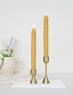 led taper candle white