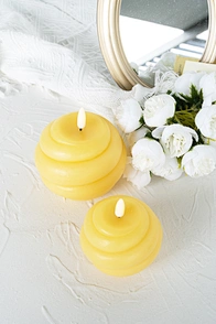 LED shaped wax candle