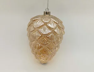Led hanging glass decoration