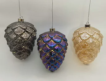 Led hanging glass decoration