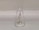LED glass tree with xmas tree deco