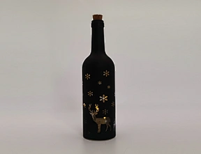 Glass bottle with string light