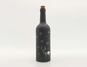 Glass bottle with string light