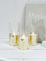 LED glass candle