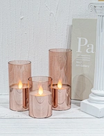 LED glass candle