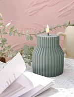 led light led candle night light cement light wax candle