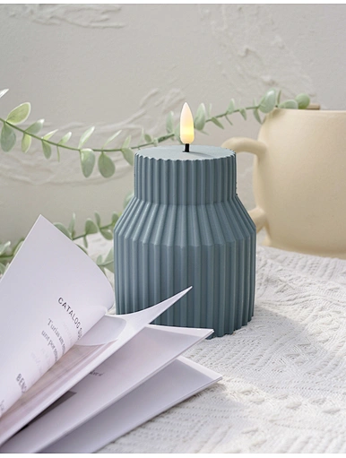 led light led candle night light cement light wax candle
