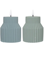 led light led candle night light cement light wax candle