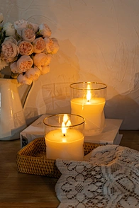 glass candle wax