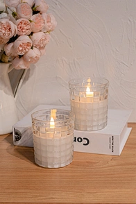 LED glass candle