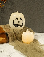 2Pcs Flameless Halloween Pumpkin Candles