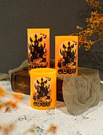 LED wax candle with decal