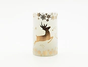 LED wax candle light with decal