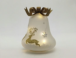 LED christmas glass bell