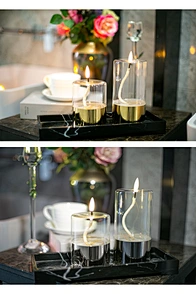 led candle glass light jelly light