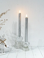 LED holiday wax taper candle