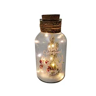 Glass silk printing bottle with string light