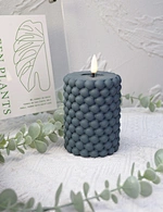 led light led candle night light cement light wax candle