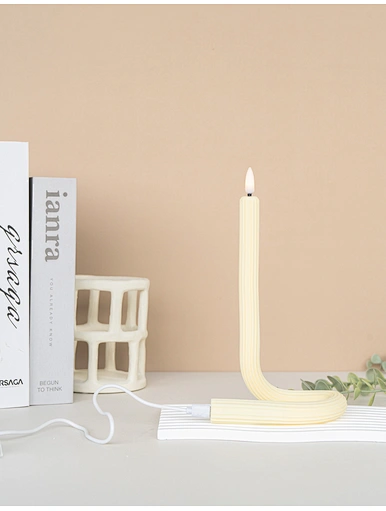 Twisted Rechargeable candle