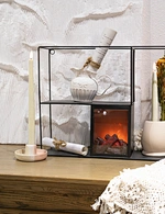 LED metal flameless fireplace