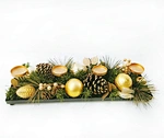 Metal candle holder with Christmas wreath