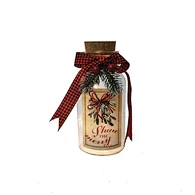 Glass sticker bottle with string light