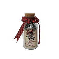 Glass sticker bottle with string light