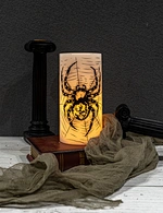 Halloween Flameless Flickering Candle With Decal