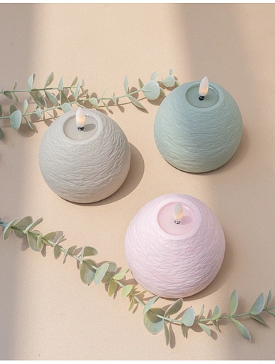led light led candle night light cement light wax candle