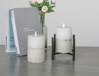 led flickering wax candle