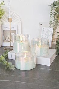 natural wax glass candle