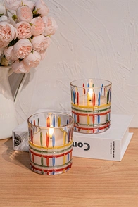 LED glass candle