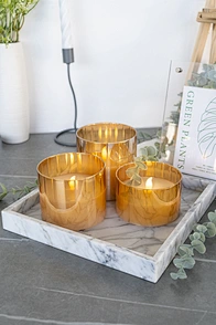 led flameless wax candles