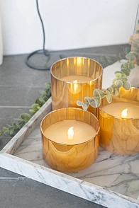 glass candle wax