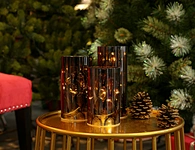LED glass tube with string light