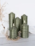LED holiday wax candle