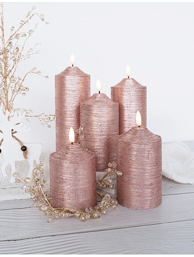 LED holiday wax candle