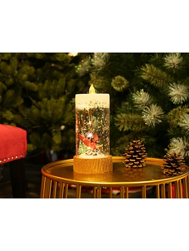 LED glass with resin deco