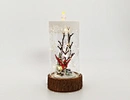 LED glass with resin deco