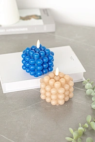 glass bubble candle holder