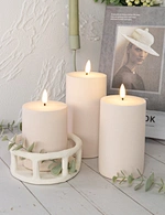led light led candle night light cement light wax candle