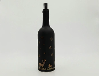 Glass bottle with string light