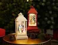 LED xmas snowing lantern