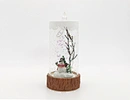 LED glass with resin deco