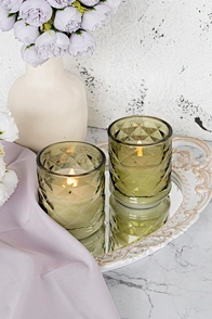 LED glass candle
