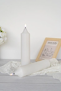 LED shaped wax candle