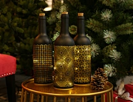 Glass bottle with string light